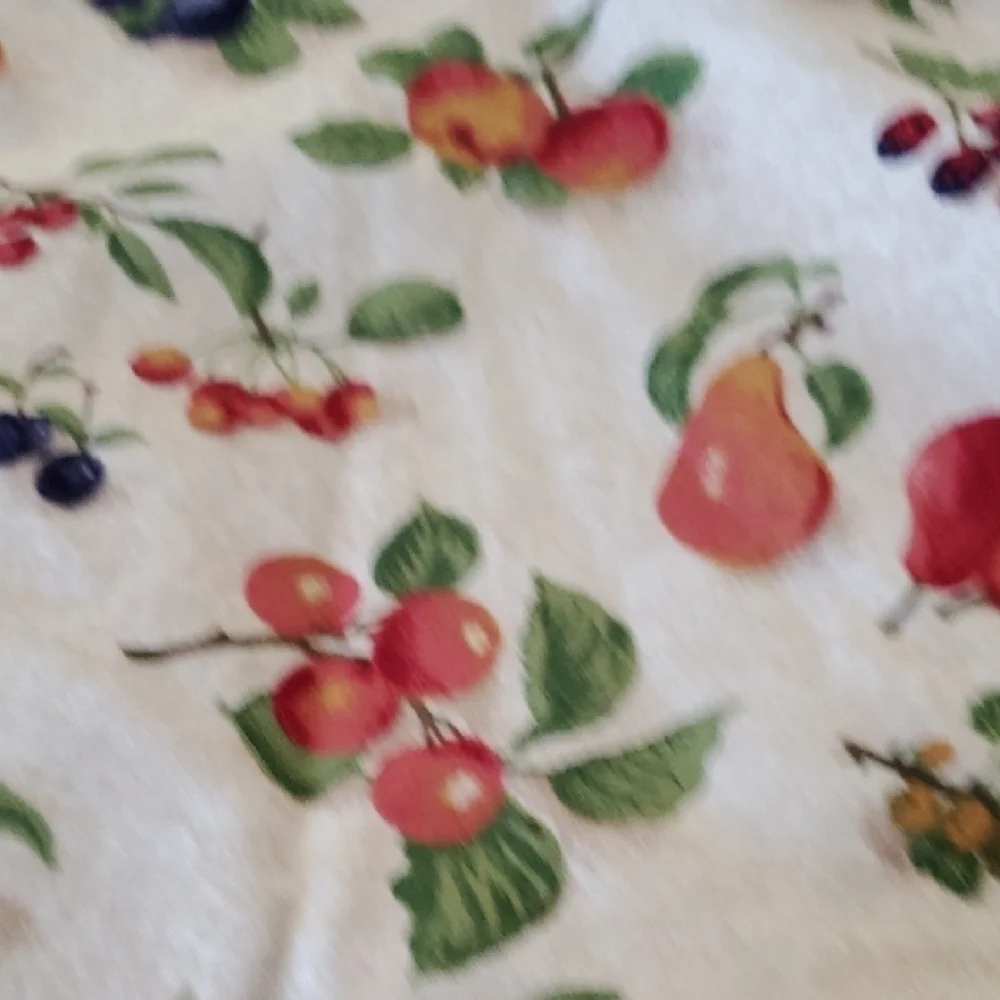 Longaberger Authentic XL Oval Picnic Tote Liner Fruit Medley